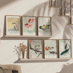 Maqueta de pared de galería de 6 marcos, conjunto de 6 maquetas, maqueta de pared de marcos de madera, maqueta de conjunto de impresión de arte boho, maqueta de marcos de madera, colores beige suaves
