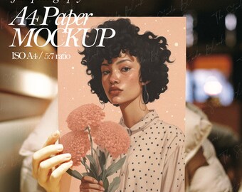 A4 Paper Mockup, Iso DIN A4 Art Print Mock-Up, Printable Poster Art Mockup, Artwork Digital Mockup, Psd Smart Mockup, Card Invitation Mockup