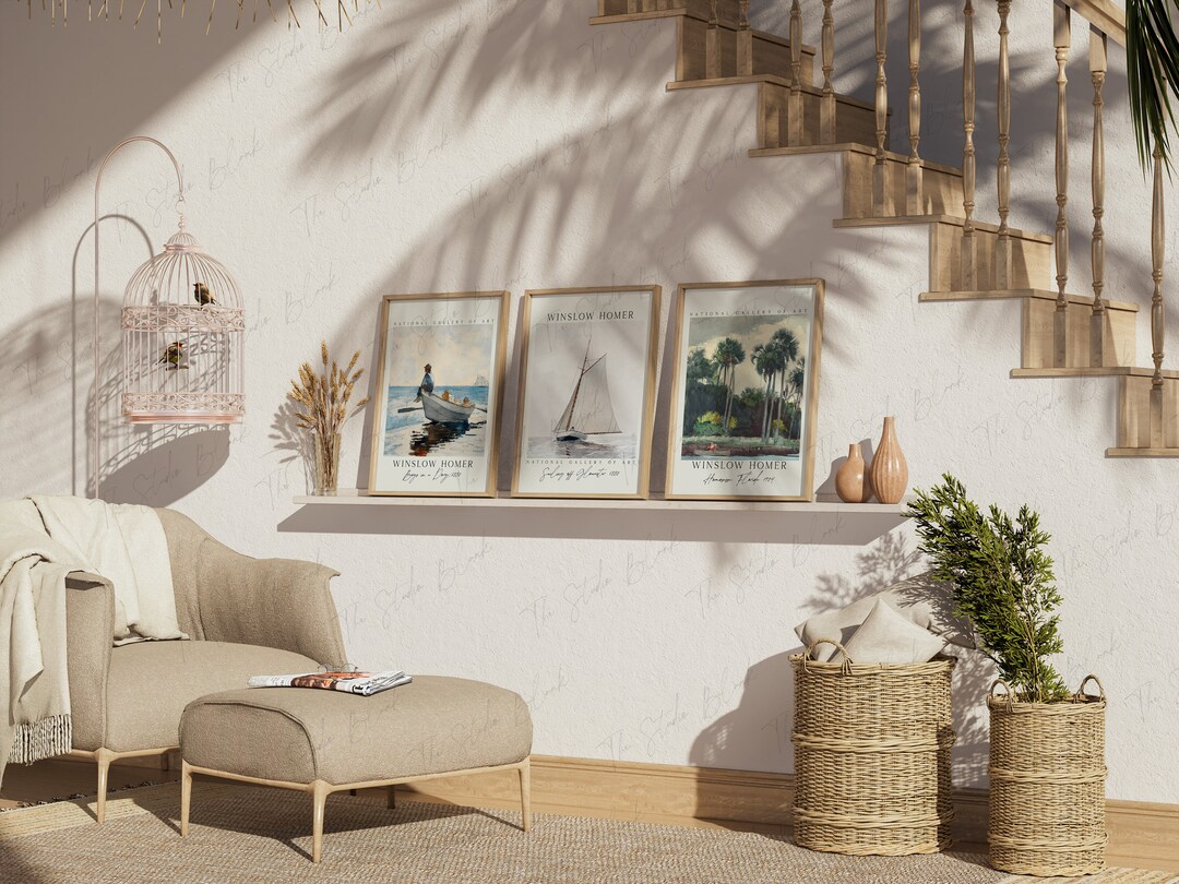 3 Frames Mockup, Art Print Gallery Wall Mockup, Poster Wall Mockup