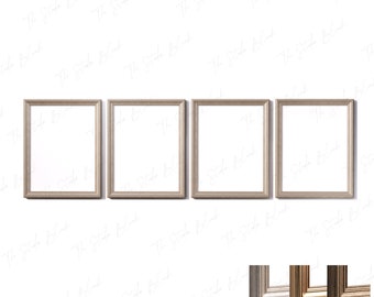 4 Frames Vintage Print Mock-up, Print art Vintage mock up, Golden  frame, Wood Frame Poster MockUp, Galley Print Set Mock up, Digital Set