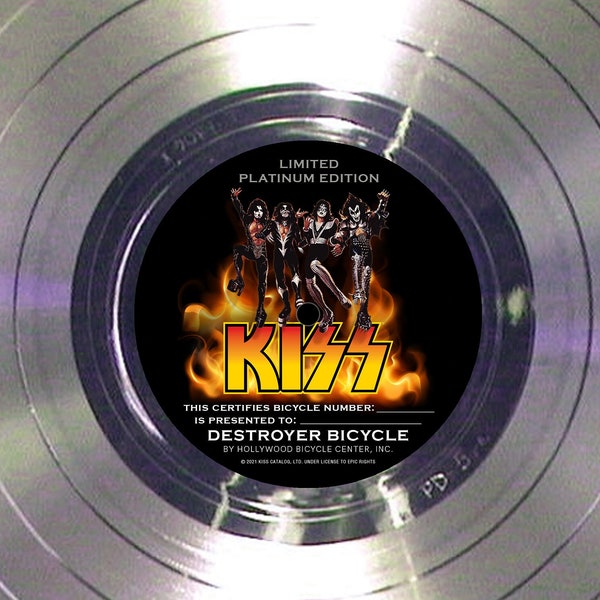 CUSTOM Labeled 12" Platinum Record - Rockstar Award - Metalized Platinum Record - Real Vinyl - 33 1/3 RPM LP
