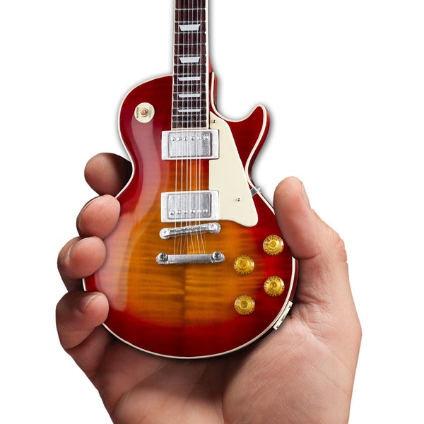 Jimmy Page Led Zeppelin Gibson® 1959 Les Paul Standard Cherry Sunburst Mini Guitar Model Replica - Official Gibson®