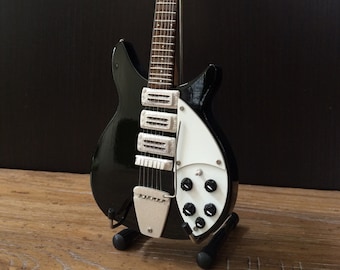 Beatles Collectible - John's Signature Ed Sullivan Show Mini Guitar Replica