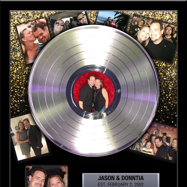 WEDDING GIFT - 18" x 22" Framed Gold or Platinum Record Tribute 12" Record Award - Gold Record - Platinum Record