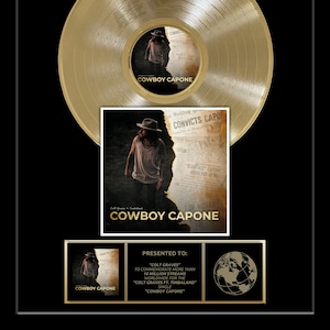 REAL RECORD Artist Award Gold or Platinum Record Award - 18&quot; x 22&quot; Framed Streaming Award Band Recognition Award