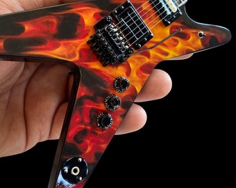 Pantera Collectible - Dimebag Darrell Dime O Flame Guitar - Mini Guitar Model Licensed Dean Guitar Miniature