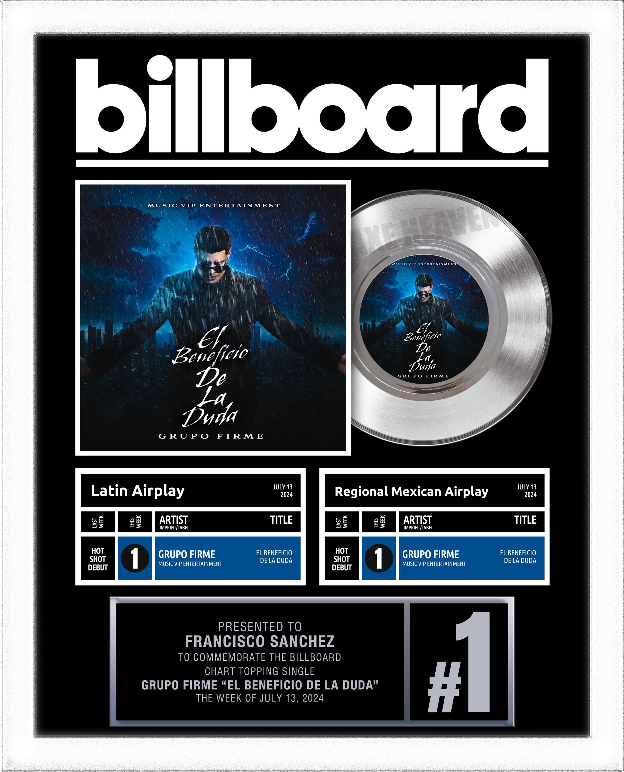 REAL VINYL RECORD - 2 Chart Billboard Award - 18