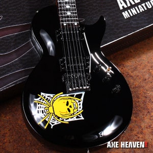 Metallica Collectible Kirk Hammett Skull and Web ESP Replica Guitar Miniature Guitar