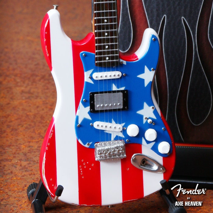 MC5 Collectible Wayne Kramer US Flag Fender Stratocaster Mini