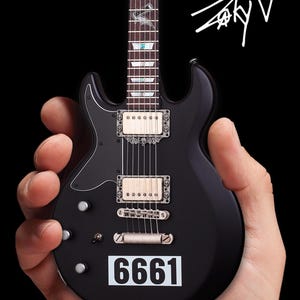 Officially Licensed Zacky Vengeance 6661 Satin Black Schecter Mini Guitar - Avenged Sevenfold - by AXE HEAVEN