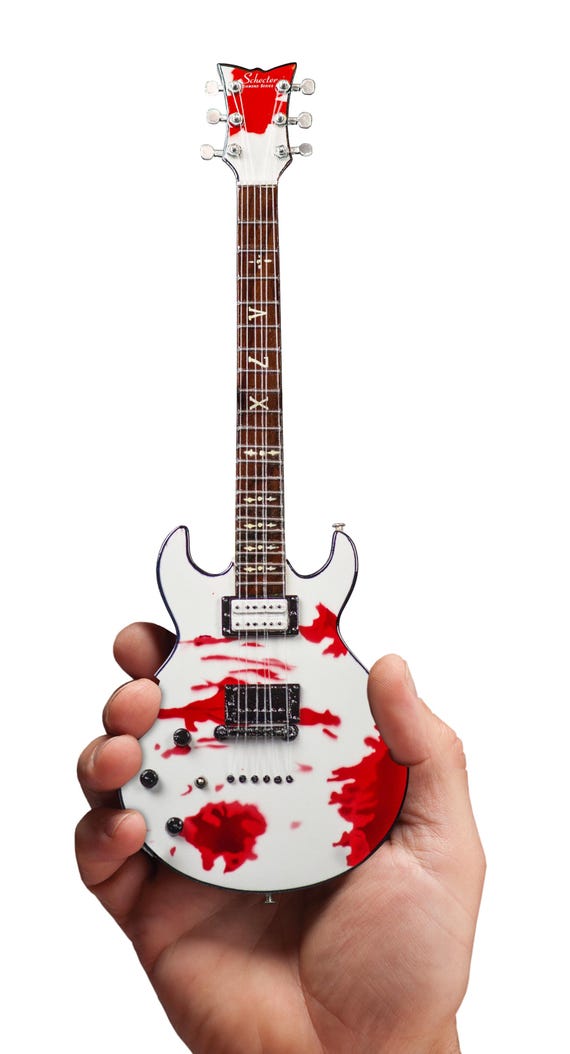 Officially Licensed Zacky Vengeance Blood Splatter Mini Guitar