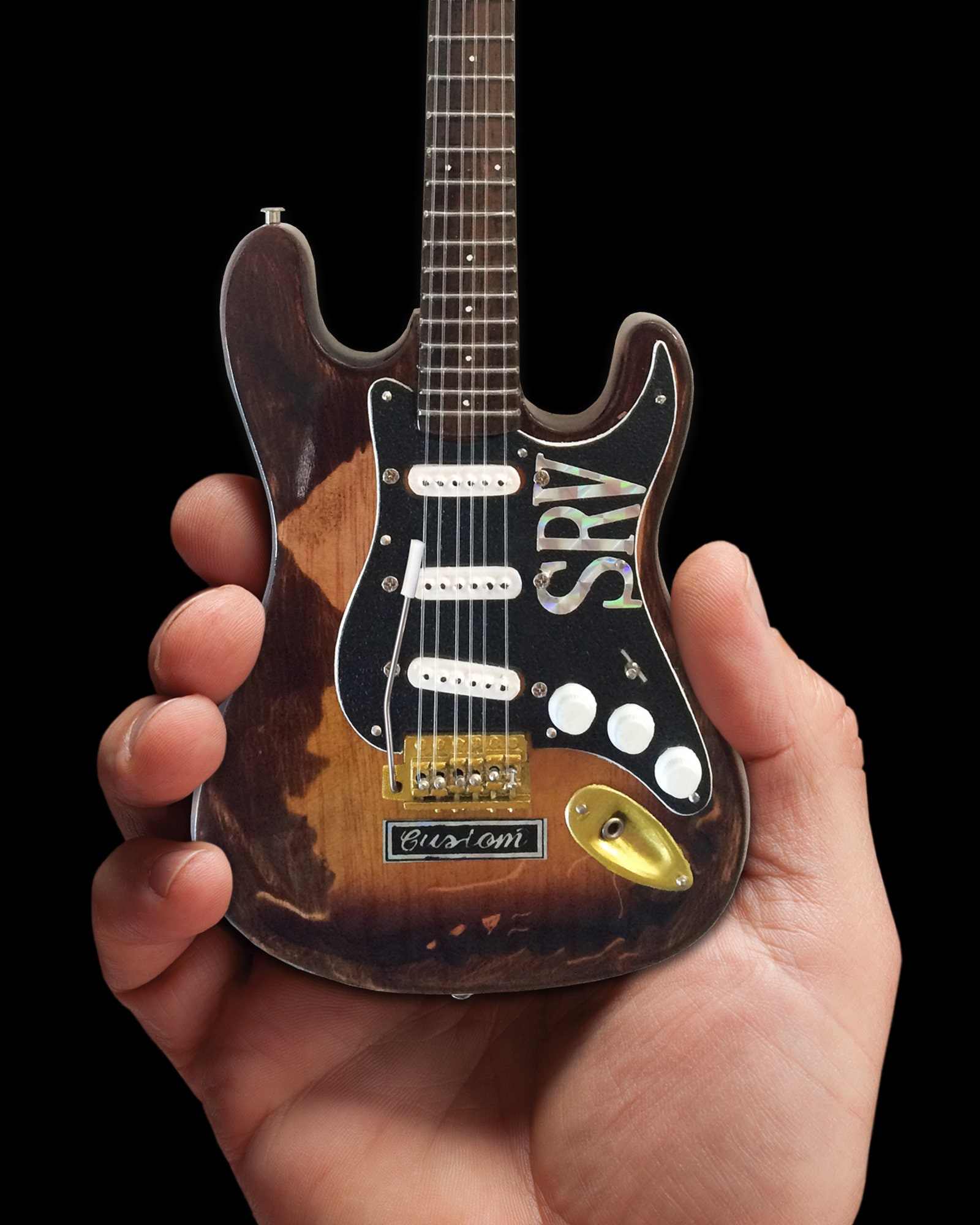 STEVIE RAY VAUGHAN SRV GUITAR NECK PLATE Custom Engraved Fit Fender CHROME 