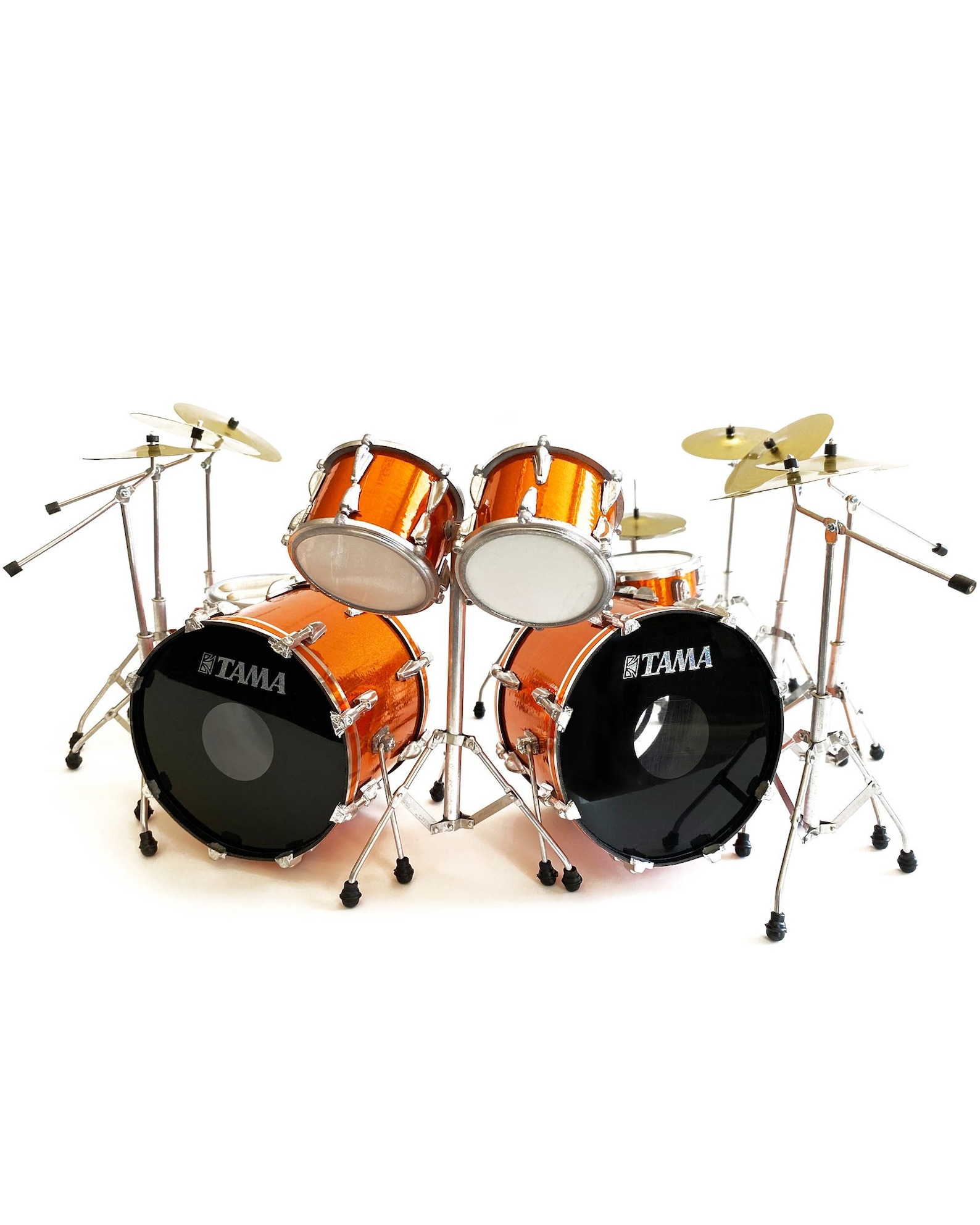 Mini Metalliça Metallica Collectible Magnetic Orange Mini Drum Kit Replica Miniature ...