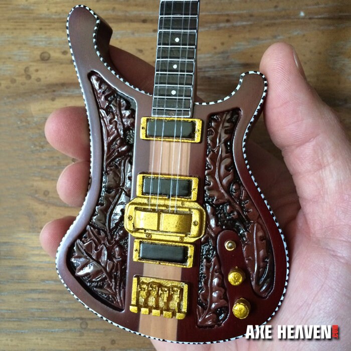 Motorhead Collectible Lemmy Kilmister Carved Bass Miniature Guitar