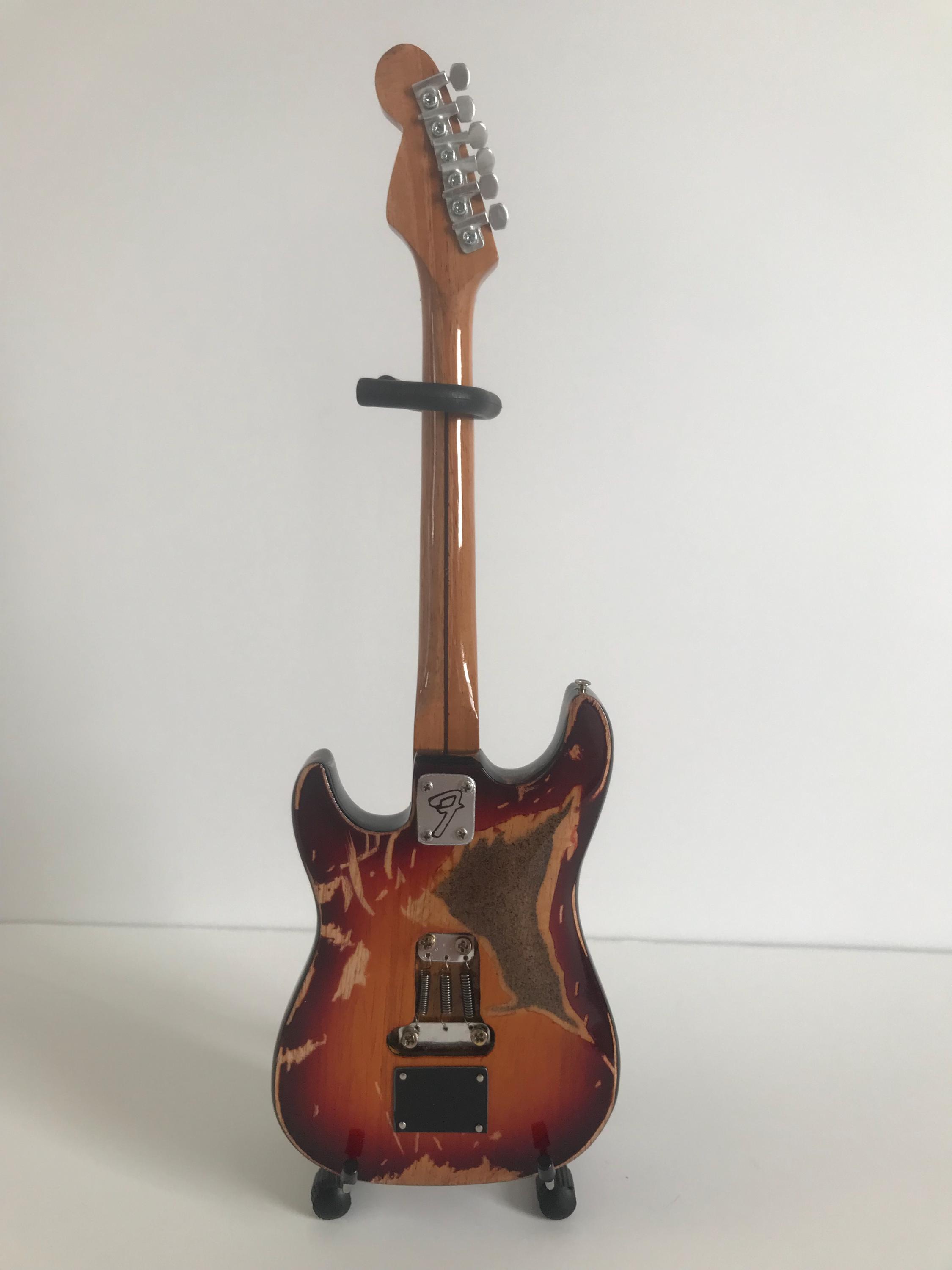 Frank Zappa Jimi Hendrix Burnt Guitar Fender Strat Mini Guitar