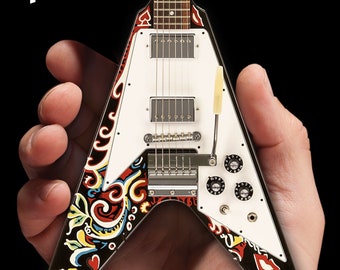 Jimi Hendrix Psychedelic Gibson® Flying V Mini Guitar Model Replica - Official Gibson®