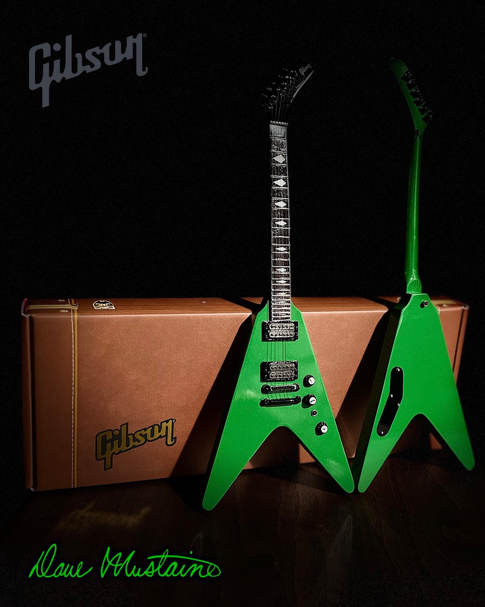 Dave Mustaine Gibson Flying V Mini Guitar - Rust in Peace Alien
