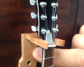 SET of 2 Mini Guitars Hangers - Handcrafted Wood Hangers for Miniature Guitars