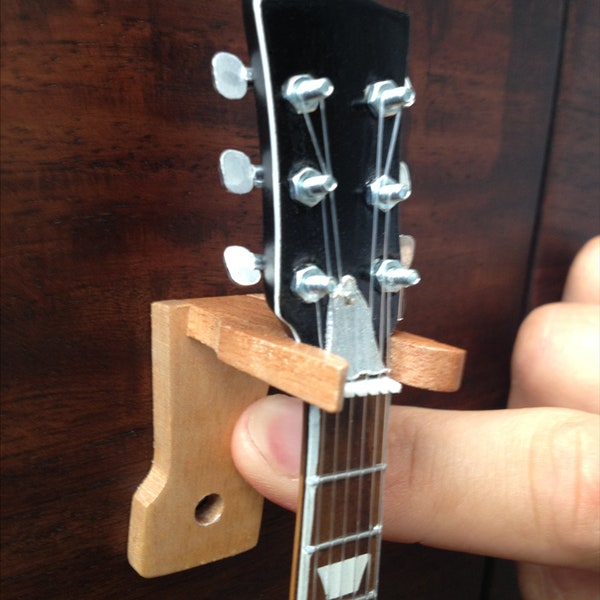 SET of 2 Mini Guitars Hangers - Handcrafted Wood Hangers for Miniature Guitars