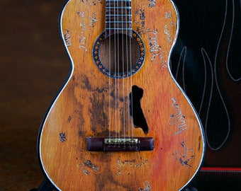 Signature “Trigger” Acoustic Miniature Guitar Replica Collectible