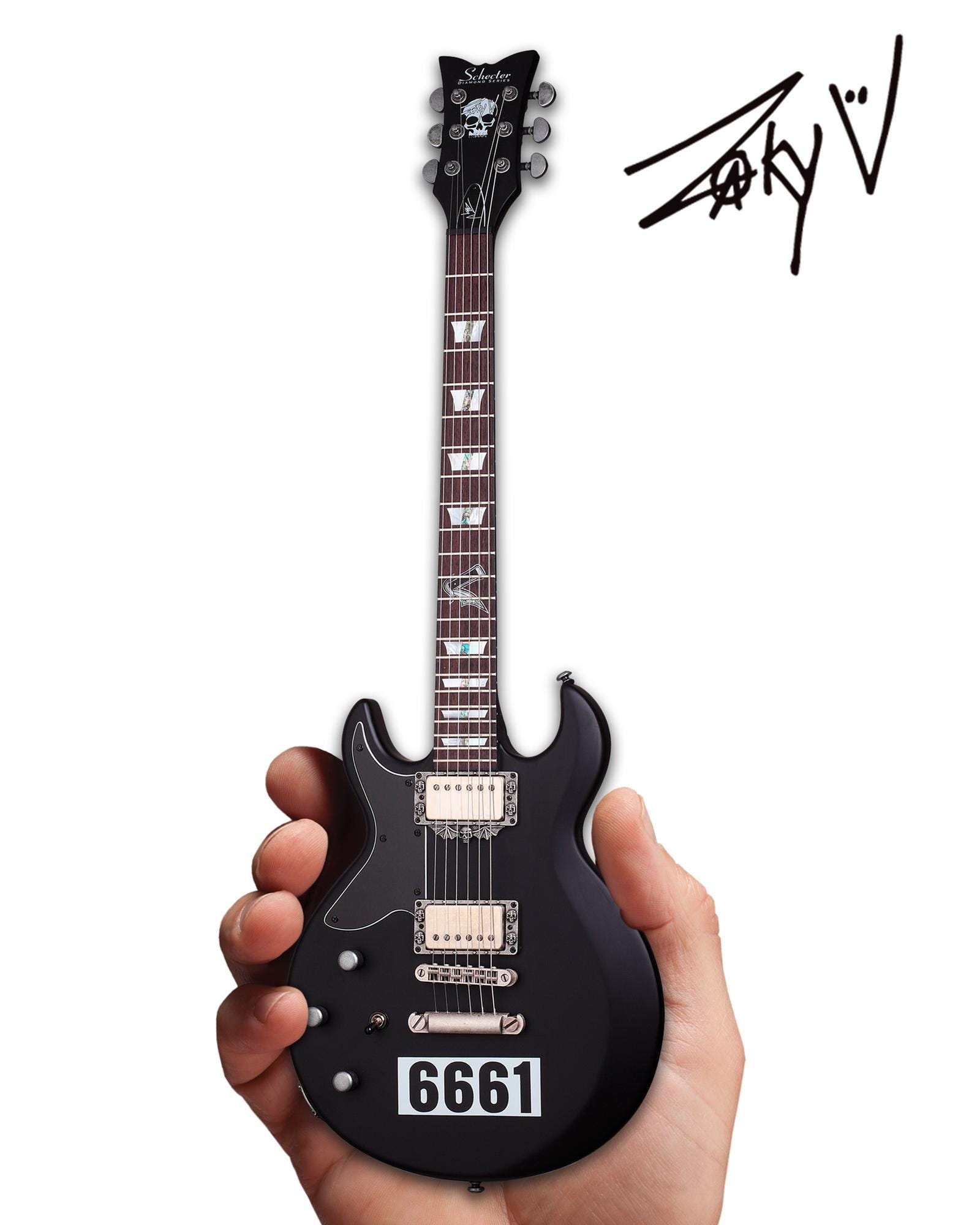 Officially Licensed Zacky Vengeance 6661 Satin Black Schecter Mini