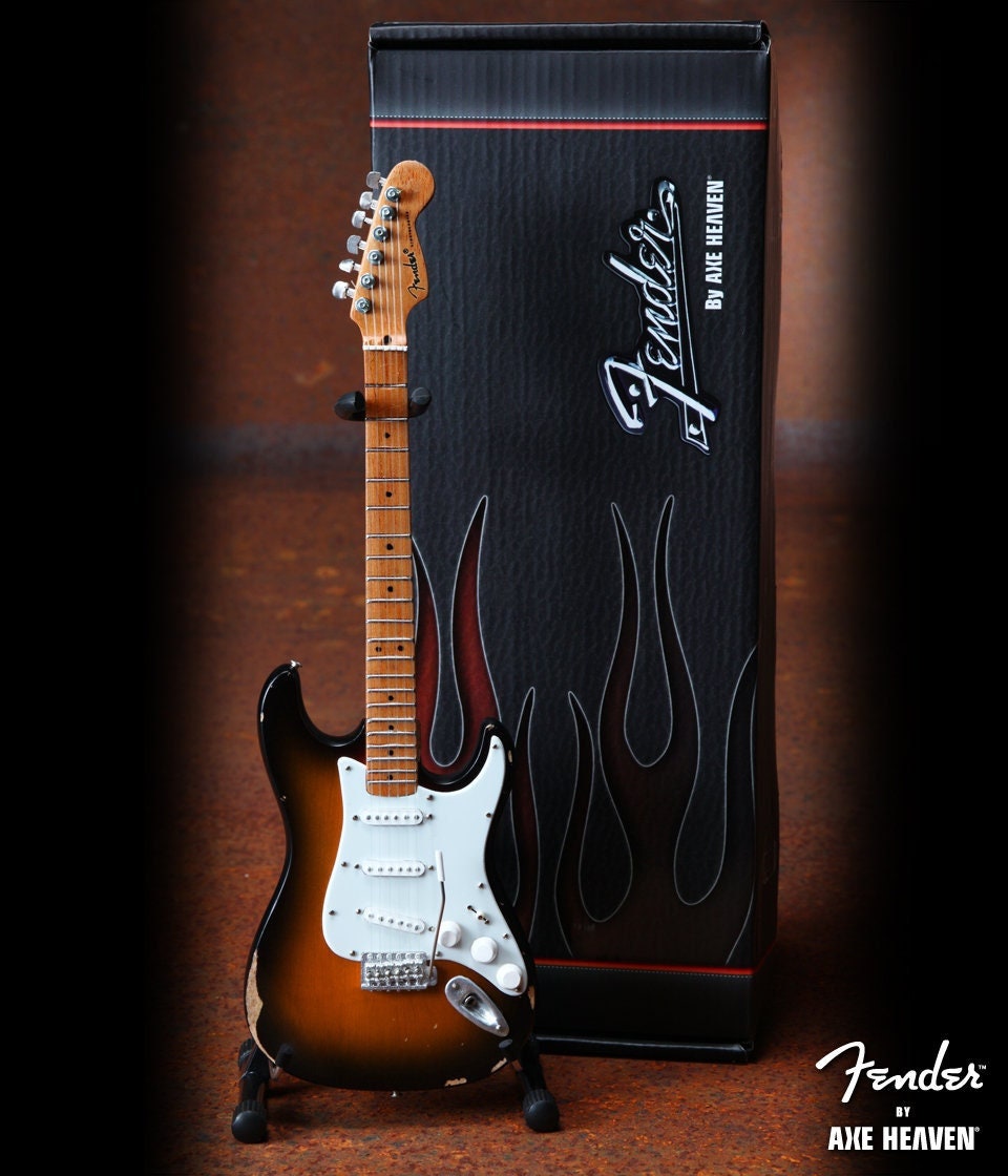 Sunburst Road Worn™ Fender™ Stratocaster Mini Guitar Replica Official Fender™ by AXE HEAVEN®