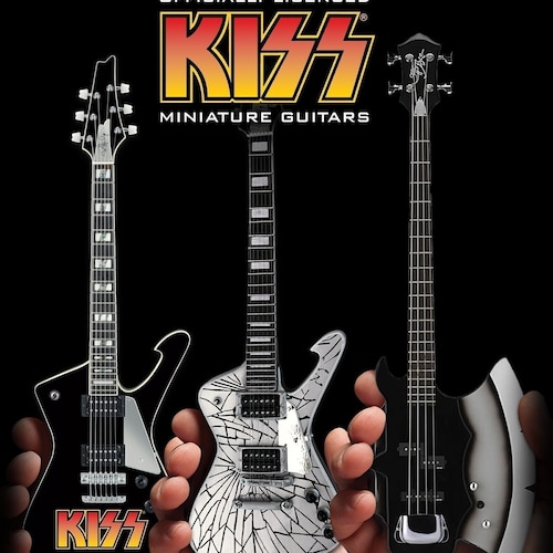 KISS Collectible **set of 3** Miniature Guitar Replicas Licensed