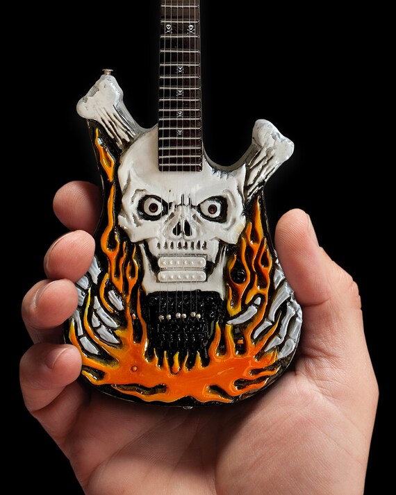 Dokken Collectible - George Lynch Carved Flaming Skull Miniature