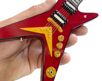 Van Halen Coleccionable Vintage Red Dean ML Mini Guitarra - Réplica de guitarra en miniatura