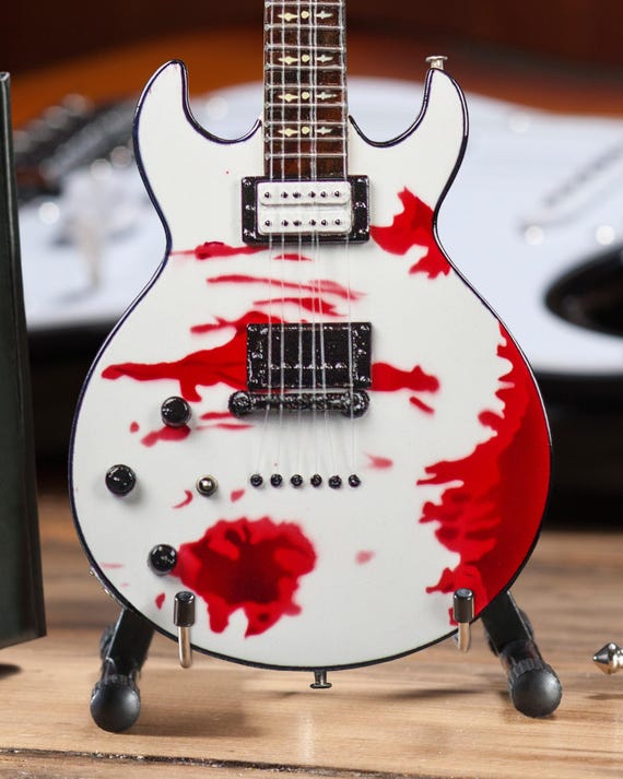 Officially Licensed Zacky Vengeance Blood Splatter Mini Guitar