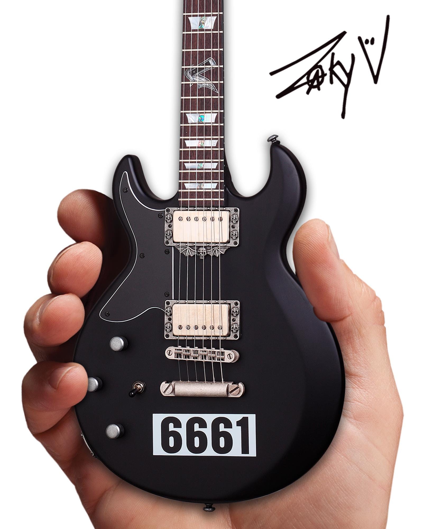 Officially Licensed Zacky Vengeance 6661 Satin Black Schecter Mini