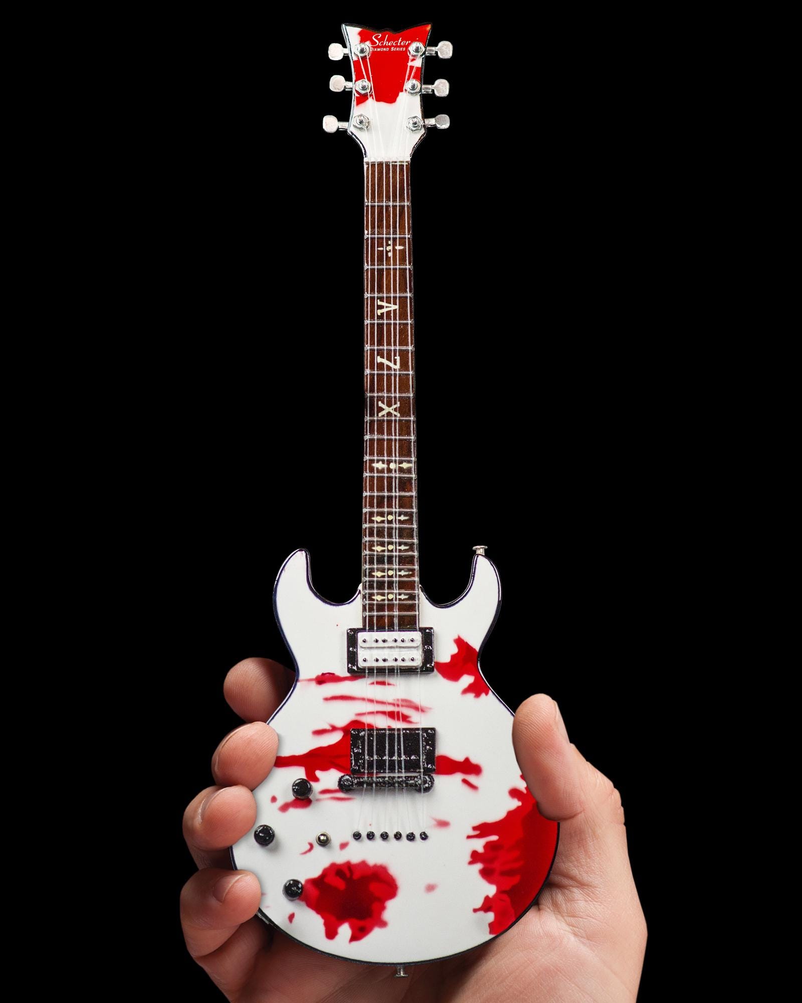 Officially Licensed Zacky Vengeance Blood Splatter Mini Guitar