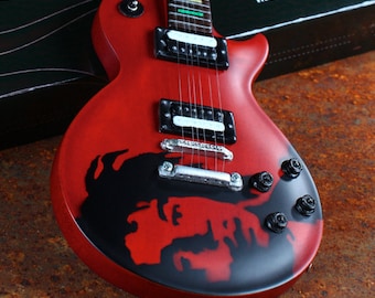 Bob Marley Mini Guitarra Coleccionable Modelo Reggae Memorabilia One Love