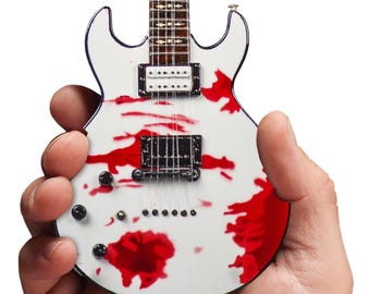 Officially Licensed Zacky Vengeance Blood Splatter Mini Guitar