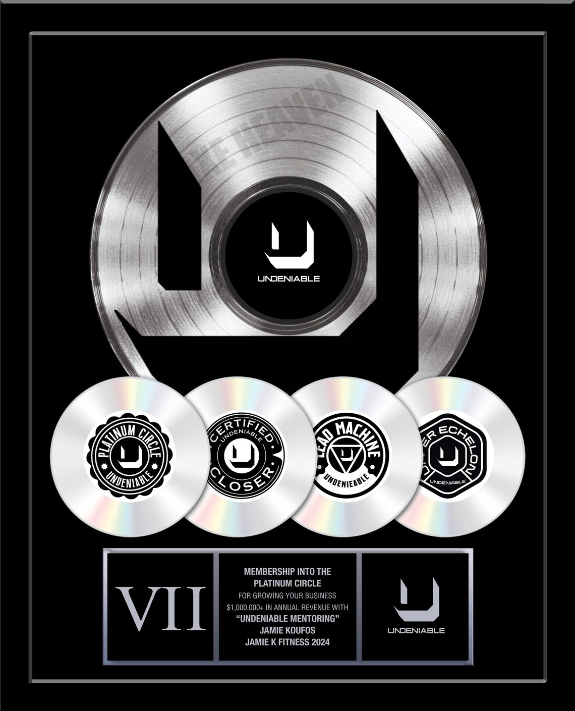 REAL RECORD Custom Platinum Record & CD Award 18