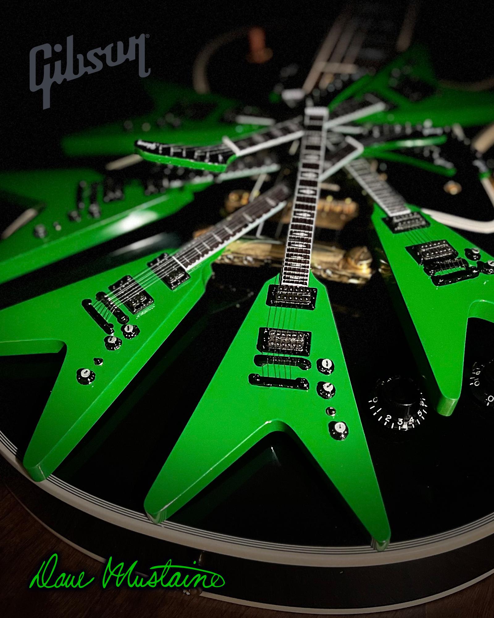 Dave Mustaine Gibson Flying V Mini Guitar - Rust in Peace Alien