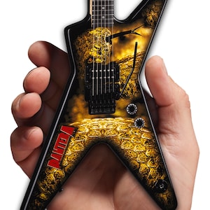 Pantera Collectible - Dimebag Darrell Guitar - Southern Trendkill Album Tribute Mini Guitar Model Licensed Dean Guitar Miniature