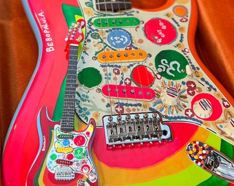 Rocky Guitar George Harrison Licensed Mini Guitar Fab Four Collectible by AXE HEAVEN®