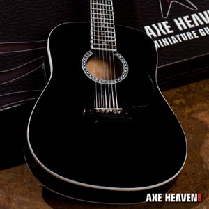 Johnny Cash Collectible Mini Guitar Model - Classic Black Acoustic Guitar Replica