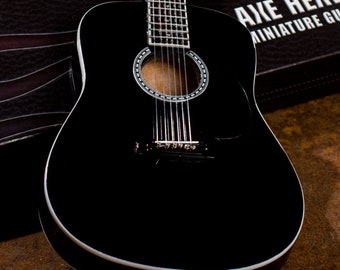 Johnny Cash Collectible Mini Guitar Model - Classic Black Acoustic Guitar Replica