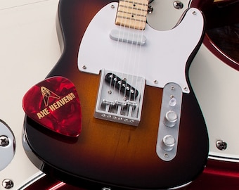 Classic Sunburst Fender™ Telecaster™ Guitar Replica Miniature Guitar Collectible by AXE HEAVEN®