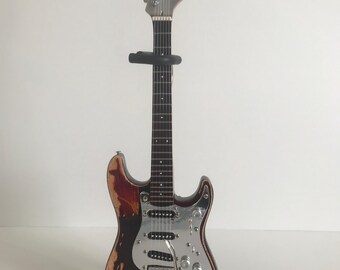 Frank Zappa Jimi Hendrix Burnt Guitar Fender Strat Mini Guitar