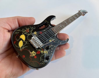 Steve Vai Collectible - Ibanez JEM Black Floral Pattern Miniature