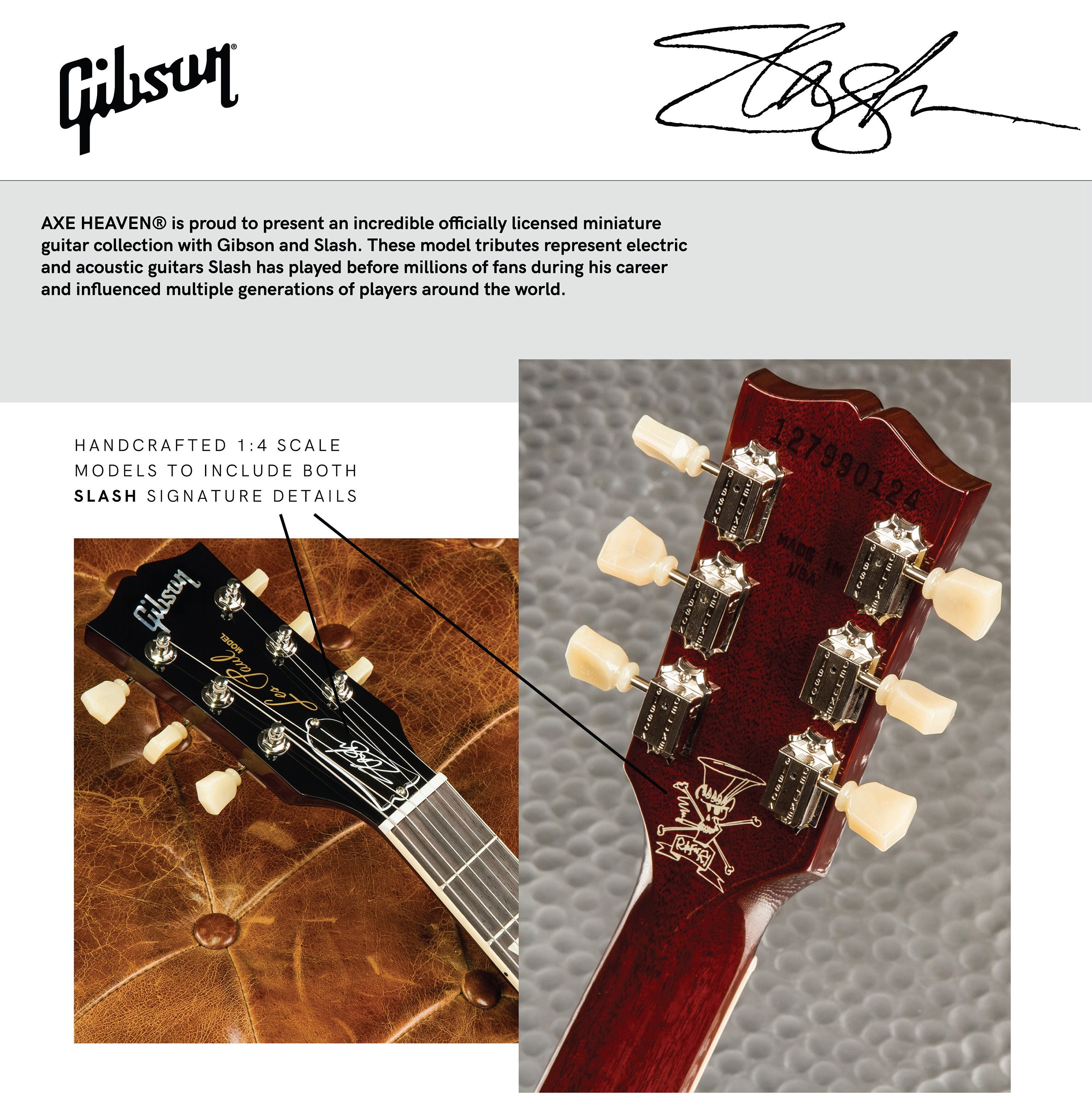 Slash Gibson® Les Paul Standard November Burst Mini Guitar Model  display picture 1