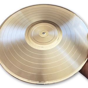 Blank Record 12&quot; Gold Record - Metalized Gold Record - REAL RECORD - 33 1/3rpm Gold LP - Music Industry Standard Volume Pricing Available