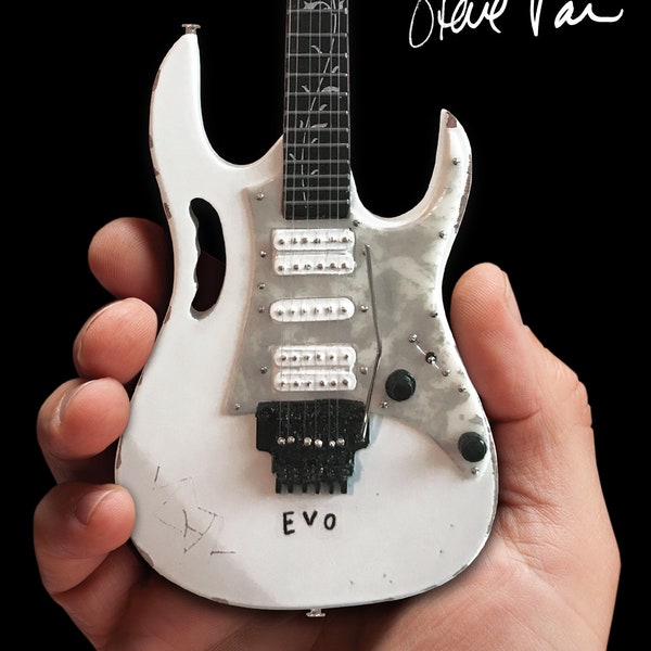 Steve Vai Collectible - Steve Vai Guitar Vintage Ibanez JEM EVO Mini Guitar Replica Tribute