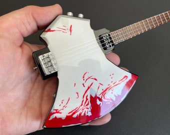 Miniature Bass Guitar Gene Simmons KISS AXE Custom - Etsy