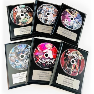 Custom Personalized Solid Wood Plaque Award with Custom Labeled CD - Compact Disc Gamer Award - Professional Award 6&quot; x 8&quot;