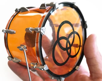 Réplica en miniatura de la batería coleccionable John Bonham Vistalite de Led Zeppelin