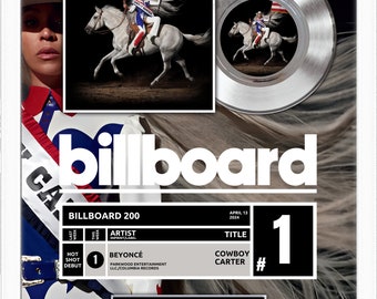 REAL VINYL RECORD Top of the Charts Record Award Billboard Award - 18&quot; x 22&quot; Framed Artist & Band Recognition White or Black Wood Frame